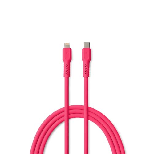 FOREVER Colorum USB C auf Lightning Kabel 2.4A Magenta - 1,8m Lightning USB C Kabel für Laden und Datensynchronisation 480 Mbps - Ladekabel USB C Lightning für Geräten mit Lightning-Anschluss von FOREVER