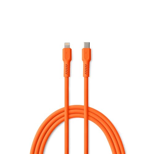 FOREVER Colorum USB C auf Lightning Kabel 2.4A Orange - 1,8m Lightning USB C Kabel für Laden und Datensynchronisation 480 Mbps - Ladekabel USB C Lightning für Geräten mit Lightning-Anschluss von FOREVER