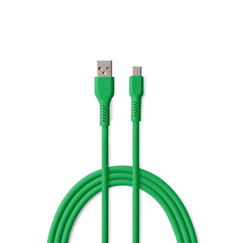 FOREVER Colorum USB auf USB C Kabel 60W Grün - 1,8m Ladekabel USB C USB A für Laden und Datensynchronisation 2.0 480 Mbps - Schnellladekabel USB C auf USB A für Smartphones Tablets und Laptops von FOREVER