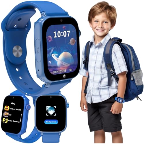 FOREVER Kids Look Me! 3 KW-520 Blau - Smartwatch mit SIM Karte - 1,85” Display - GPS/LBS/Wi-Fi Standort - SOS Funktion - Anrufe & Video - IP65 Wasserdicht Kinder von FOREVER