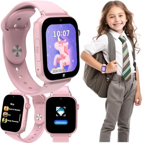 FOREVER Kids Look Me! 3 KW-520 Rosa - Smartwatch mit SIM Karte - 1,85” Display - GPS/LBS/Wi-Fi Standort - SOS Funktion - Anrufe & Video - IP65 Wasserdicht Kinder von FOREVER