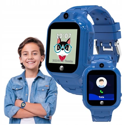 FOREVER Smartwatch GPS WiFi Kids See Me! 3 Blau - Integrierte GPS Smartwatch für Kinder - Kompatibel mit Android iOS - Kinderuhr mit SIM - Fitness Tracker und Spiele - Smartwatch Kinder SOS von FOREVER