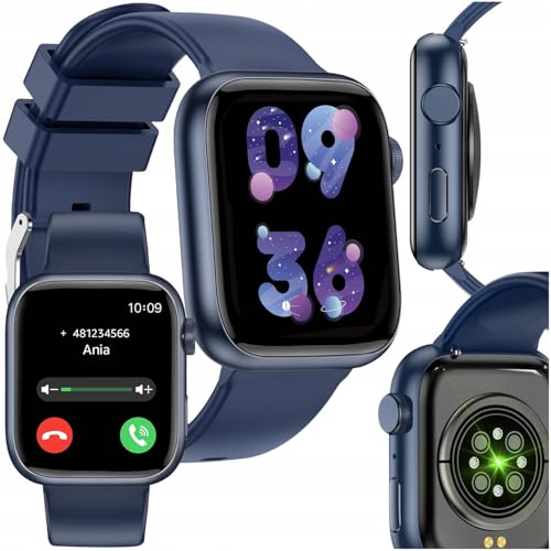 FOREVER Smartwatch IGo Watch 3 Dunkelblau – Smartwatch Damen und Herren 1.83 Zoll - Sportuhr Fitness Tracker mit Schrittzähler und Schlaftracker - Smart Watch für Android und iOS - Wasserdicht IP67 von FOREVER