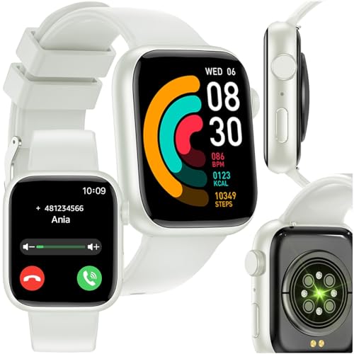 FOREVER Smartwatch IGo Watch 3 Weiß – Smartwatch Damen und Herren 1.83 Zoll - Sportuhr Fitness Tracker mit Schrittzähler und Schlaftracker - Smart Watch für Android und iOS - Wasserdicht IP67 FOREVER Smartwatch IGo Watch 3 Weiß – Smartwatch Damen und Herren 1.83 Zoll - Sportuhr Fitness Tracker mit Schrittzähler und Schlaftracker - Smart Watch für Android und iOS - Wasserdicht IP67 von FOREVER