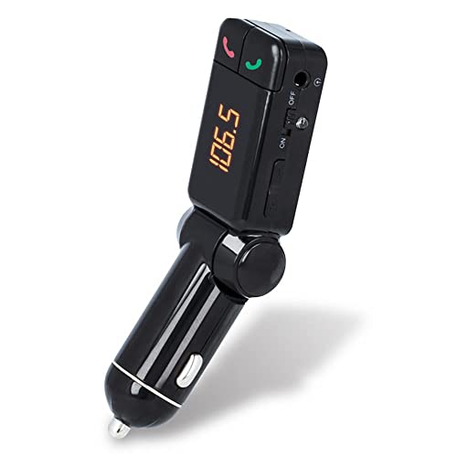 Forever Bluetooth FM Transmitter für Auto, Ladegerät mit 2 USB Anschlüsse und Freisprecheinrichtung, Auto Radio Transmitter KFZ Wireless Bluetooth FM Radio Adapter Unterstützt USB Stick von FOREVER