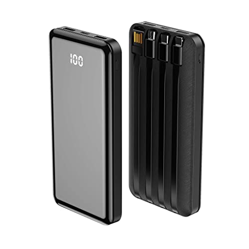 Forever Powerbank TB-411 ALLin1 10000 mAh schwarz mit USB-C + Lightning + microUSB Kabel von FOREVER