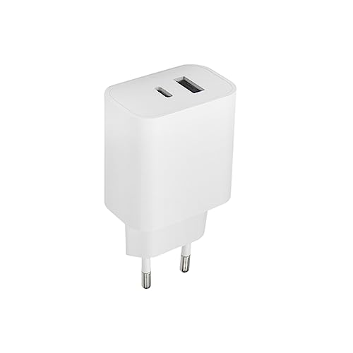 MaxLife 20W Schnellladegerät PD QC 3.0 1 x USB-C 1 x USB Ladegerät Universal Power Bank für Handys, Smartphones, Tablets, UVM, Ladeadapter, Wandladegerät Steckdosenadapter, Netzstecker weiß von FOREVER