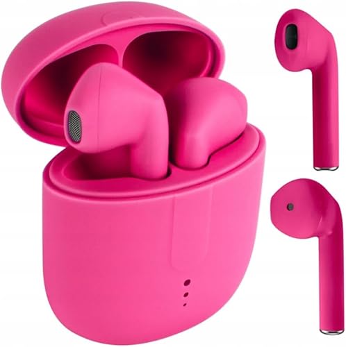 Setty Kopfhörer Headset Kabellos Bluetooth 5.0 TWS Wireless Earphone In-Ear Ohrhörer, Stereo Headsets kabelloses Laden und Tragbare Ladehülle für Android/iPhone/Samsung/Huawei (rosa) von FOREVER