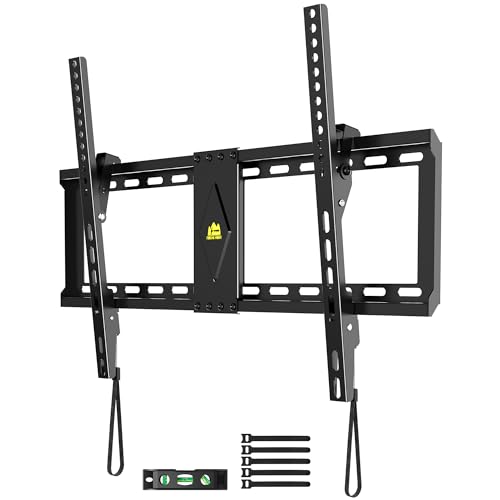 FORGING MOUNT TV Wandhalterung, TV Halterung Wandhalterung Fernseher Neigbare Fernseher Halterung für 37-82 Zoll Flach & Curved LED/LCD/OLED/Plasma Fernseher bis zu 60 kg Max. VESA 600x400mm von FORGING MOUNT