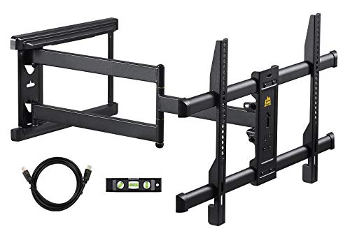 FORGING MOUNT TV Wandhalterung mit 765 mm Langem Arm Wandhalterung Fernseher Schwenkbar Neigbar Fernsehhalterung Wand für 37 bis 75 Zoll Flach & Curved Fernseher bis zu 45kg, Max. VESA 600x400mm von FORGING MOUNT