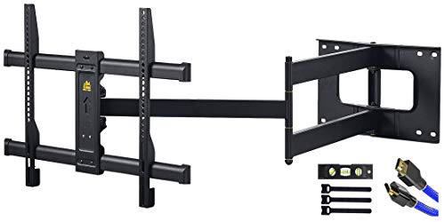 FORGING Mount TV Wandhalterung Schwenkbare Neigbare TV Halterung für 37-80 Zoll Flach & Curved Fernseher bis zu 50kg, Fernsehhalterung TV Wall Mount mit 109cm Langem Gelenkarm, Max. VESA 600x400mm von FORGING MOUNT