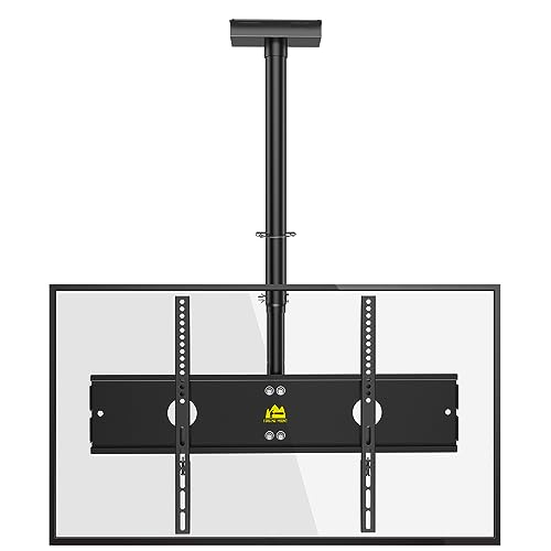 TV Halterung Decke FORGING MOUNT TV Deckenhalterung Höhenverstellbar Schwenkbar Neigbar Fernsehhalterung für 40-65 Zoll Flach & Curved Fernseher bis zu 60kg Max VESA 600x400mm Ebene Schrägen Loft Dach von FORGING MOUNT