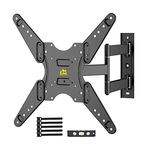 TV Wandhalterung Forging Mount Schwenkbare Neigbare Wandhalterung Fernseher TV Halterung für 26-55 Zoll Flach & Curved Fernseher oder Monitor bis zu 40kg, Ausziehbar 457mm, Max VESA 400x400mm von FORGING MOUNT