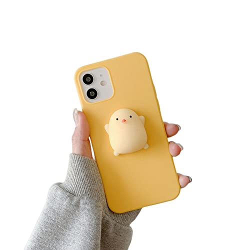 FORKIS iPhone 14 case Squishy Case Für iPhone 14 12 13 Mini 11 Pro Xr Xs Max Se 2020 6S 7 8 Plus Cover Soft Cases-for iPhone 12,Yellow Chick von FORKIS