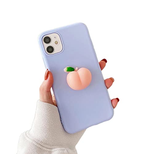 FORKIS iPhone 14 case Squishy Case Für iPhone 14 12 13 Mini 11 Pro Xr Xs Max Se 2020 6S 7 8 Plus Cover Soft Cases-for iPhone 14,Purple Peach von FORKIS