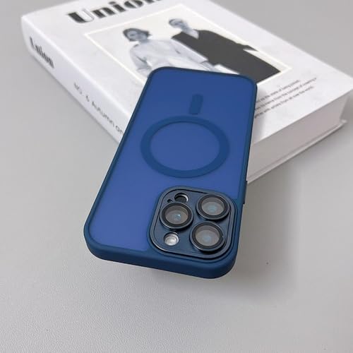 FORLUZ Magnetische Schutzhülle für iPhone 15, 14, 13, 12, 11 Pro Max, kabellose Ladeabdeckung, blau, für iPhone 13 ProMax von FORLUZ