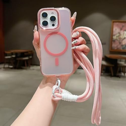 FORLUZ Shining Shadow Magnetische Saugnapfhülle für iPhone 15 14 13 12 Pro Max Plus Kabellose Ladeabdeckung mit Tragegurt, Pink, für iPhone 13 ProMax FORLUZ Shining Shadow Magnetische Saugnapfhülle für iPhone 15 14 13 12 Pro Max Plus Kabellose Ladeabdeckung mit Tragegurt, Pink, für iPhone 13 ProMax von FORLUZ