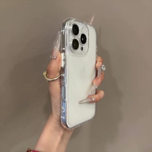 FORLUZ Transparente ovale weiche Hülle für iPhone 16 15 14 Plus 13 12 Pro Max, klarer Kameraschutz, stoßfeste Abdeckung (für iPhone 14/klar) von FORLUZ