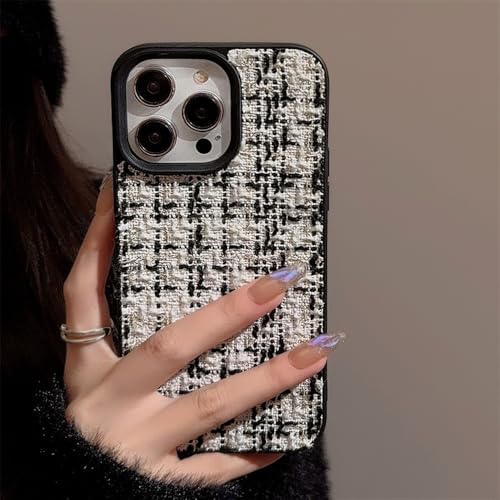 FORLUZ Warme, einfache, stilvolle, Karierte Stoffhülle für den Winter für iPhone 15 Pro Max 14 13 12 Pro 11 15Plus, stoßfeste Hülle, Weiß, für iPhone 15ProMax FORLUZ Warme, einfache, stilvolle, Karierte Stoffhülle für den Winter für iPhone 15 Pro Max 14 13 12 Pro 11 15Plus, stoßfeste Hülle, Weiß, für iPhone 15ProMax von FORLUZ