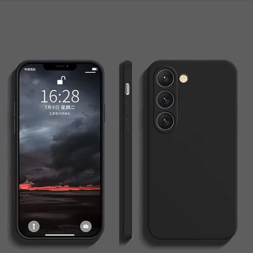 Flüssigsilikonhülle für Samsung Galaxy S25 S24 S23 S22 S21 S20 Plus FE UItra Soft Candy Back Cover S8 S9 S10 Plus, Schwarz, Für Galaxy S21 Plus von FORLUZ