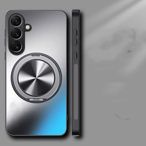 Für Samsung Galaxy S24FE S24 Plus Hülle Hartmatt mit Ring Magnetische Schutzhülle für die Rückseite für Samsung S24 S23 S22 21 Ultra, grau, für S21 Plus von FORLUZ