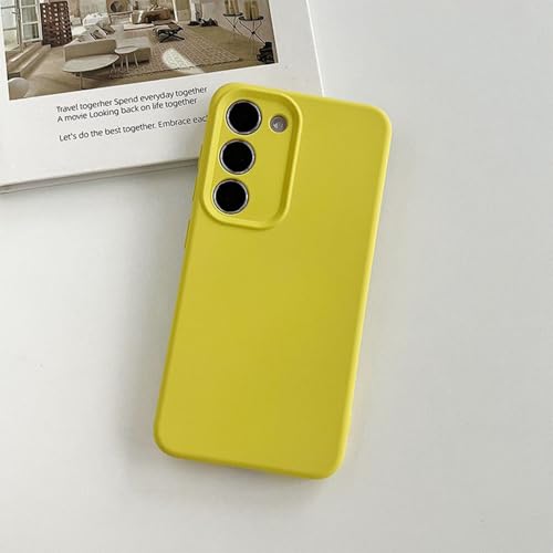 Hochwertige flüssige, weiche Silikon-Telefonhülle für Samsung Galaxy S24, S23 Plus, S22 Ultra, Objektivschutz, Bunte Abdeckung, Q, für Samsung S23 von FORLUZ
