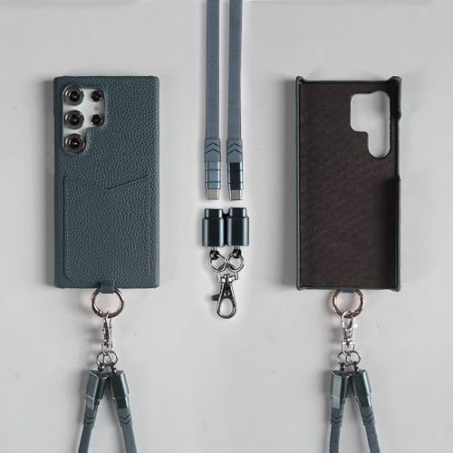 Ladekabel-Lanyard-Hülle für Samsung Galaxy S24 Ultra S23 S22 S21FE S20 Note20 Umhängegurt mit Kartenfach, Navy 6351, für Samsung Galaxy Note10 Pro Ladekabel-Lanyard-Hülle für Samsung Galaxy S24 Ultra S23 S22 S21FE S20 Note20 Umhängegurt mit Kartenfach, Navy 6351, für Samsung Galaxy Note10 Pro von FORLUZ