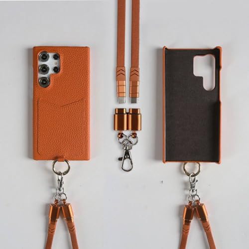 Ladekabel-Lanyard-Hülle für Samsung Galaxy S24 Ultra S23 S22 S21FE S20 Note20 Umhängegurt mit Kartenfach, Orange 6308, für Samsung Galaxy Note10 Pro Ladekabel-Lanyard-Hülle für Samsung Galaxy S24 Ultra S23 S22 S21FE S20 Note20 Umhängegurt mit Kartenfach, Orange 6308, für Samsung Galaxy Note10 Pro von FORLUZ