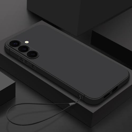 Magnetische Hülle aus flüssigem Silikon für Samsung Galaxy S24 S23 S22 S21 Ultra S25 Plus S23 S20 FE Wireless Charge Cover, Schwarz, Umhängeband, Für Samsung S23 Plus von FORLUZ