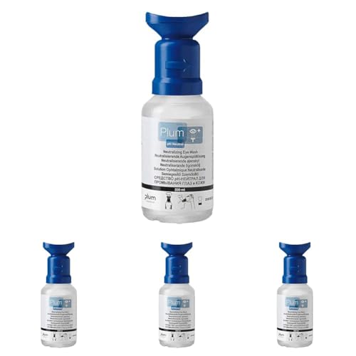 FORMAT Plum 4752 Augenspülflasche pH Neutral mit 200 ml steriler Phosphatpufferlösung (4,9%) (Packung mit 4) von FORMAT