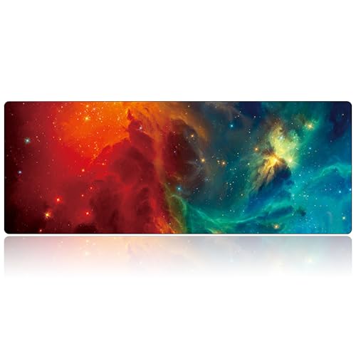 FORRICA Groß Mauspad 900x400x4MM XXL Planet Gaming Mousepad Verdicktes Schreibtischunterlage Wasserdicht rutschfeste Mausmatte Tastatur Pad für PC Computer Daheim Büro Raum D von FORRICA