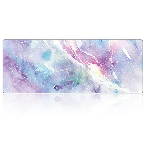 FORRICA Groß Mauspad Marmormuster Gaming Mousepad XXL 900x400 MM Tastaturblock Pad Wasserdicht rutschfeste Verlängerte Mausmatte Verbessert Präzision Geschwindigkeit für Büro Zuhause Lila von FORRICA