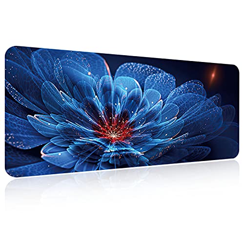 FORRICA Mauspad XXL 900x400x3MM Groß Gaming Mousepad Verdicktes Wasserdicht rutschfeste Tastatur Pad Schreibtischunterlage Schreib Mat Geeignet für Zuhause Büro Blume K von FORRICA