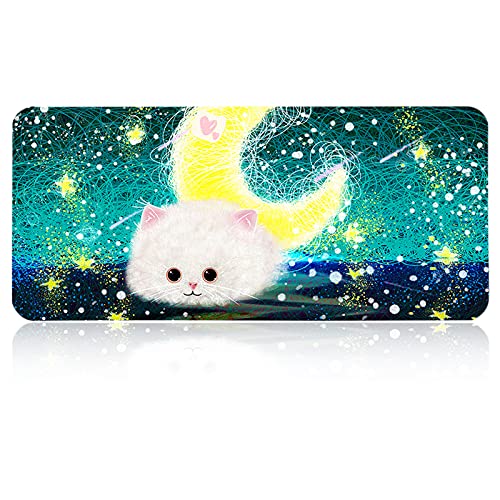 FORRICA Schreibtischunterlage Niedliche Cartoon XXL Gaming Mauspad 900x400 mm Mousepad Wasserdicht rutschfeste Verlängerte Mausmatte Verbessert Präzision Geschwindigkeit für Büro Zuhause Katze D FORRICA Schreibtischunterlage Niedliche Cartoon XXL Gaming Mauspad 900x400 mm Mousepad Wasserdicht rutschfeste Verlängerte Mausmatte Verbessert Präzision Geschwindigkeit für Büro Zuhause Katze D von FORRICA
