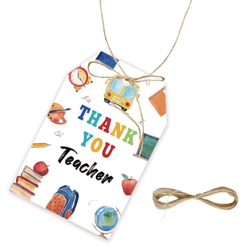 50 Stück Happy Teacher's Day Dankeschön-Geschenkanhänger mit Schnur für Lehrer, Wertschätzungsparty, Lehrer-Geburtstag, Gastgeschenke 50 Stück Happy Teacher's Day Dankeschön-Geschenkanhänger mit Schnur für Lehrer, Wertschätzungsparty, Lehrer-Geburtstag, Gastgeschenke von FORSHEEP