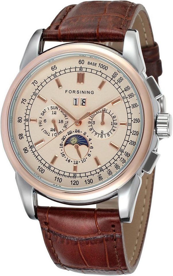 FORSINING Automatikwerk mit 21 Lagersteinen – Hochwertiges mechanisches Uhrwerk Watch, Hochwertige Herren-Automatikuhr mit Mondphasenanzeige FORSINING Automatikwerk mit 21 Lagersteinen – Hochwertiges mechanisches Uhrwerk Watch, Hochwertige Herren-Automatikuhr mit Mondphasenanzeige von FORSINING