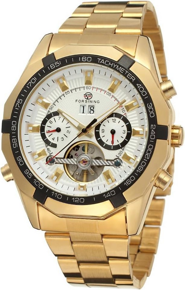 FORSINING Elegantes Edelstahlarmband mit komfortablem Tragegefühl-sicherem Halt. Watch, Herren-Automatikuhr mit sichtbarem Tourbillon-Zifferblatt FORSINING Elegantes Edelstahlarmband mit komfortablem Tragegefühl-sicherem Halt. Watch, Herren-Automatikuhr mit sichtbarem Tourbillon-Zifferblatt von FORSINING