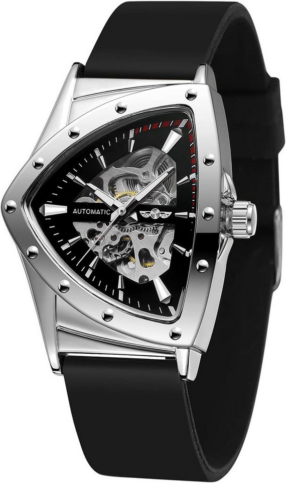 FORSINING Mechanisches Uhrwerk mit automatischem Aufzug–mit elegantem Design Watch, Mechanische Uhr mit leuchtenden Zeigern für Nachtanzeige FORSINING Mechanisches Uhrwerk mit automatischem Aufzug–mit elegantem Design Watch, Mechanische Uhr mit leuchtenden Zeigern für Nachtanzeige von FORSINING