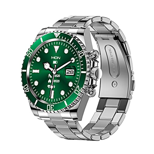 Gesundheit & Fitness Smartwatch mit Schlaf Blutdruck Herzfrequenz Monitor Schrittzähler Uhr Smartwatches für Herren, Grün Silber Gesundheit & Fitness Smartwatch mit Schlaf Blutdruck Herzfrequenz Monitor Schrittzähler Uhr Smartwatches für Herren, Grün Silber von FORSINING