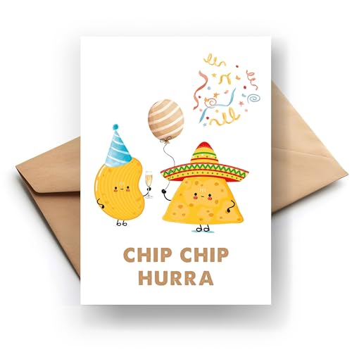 FORYOU24 Glückwunschkarte zum Geburtstag mit Umschlag Geburtstagskarte Grußkarte Karte mit Motiv Chip Chip Hurra Mann Frau (KT_126) von FORYOU24
