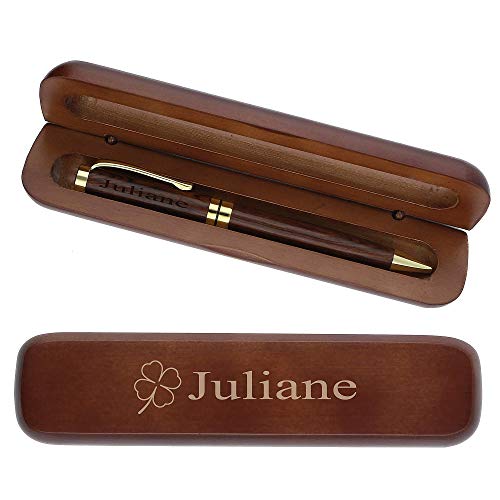 FORYOU24 Holz Kugelschreiber mit personalisierter Gravur des Namens Edle Geschenk Idee Kleeblatt dunkelbraun FORYOU24 Holz Kugelschreiber mit personalisierter Gravur des Namens Edle Geschenk Idee Kleeblatt dunkelbraun von FORYOU24