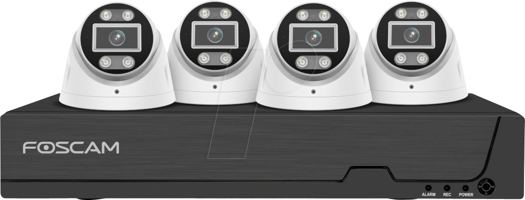 FOSCAM FNA108T4W - Netzwerk-Videorekorder, Set inkl. 4 Kameras von FOSCAM