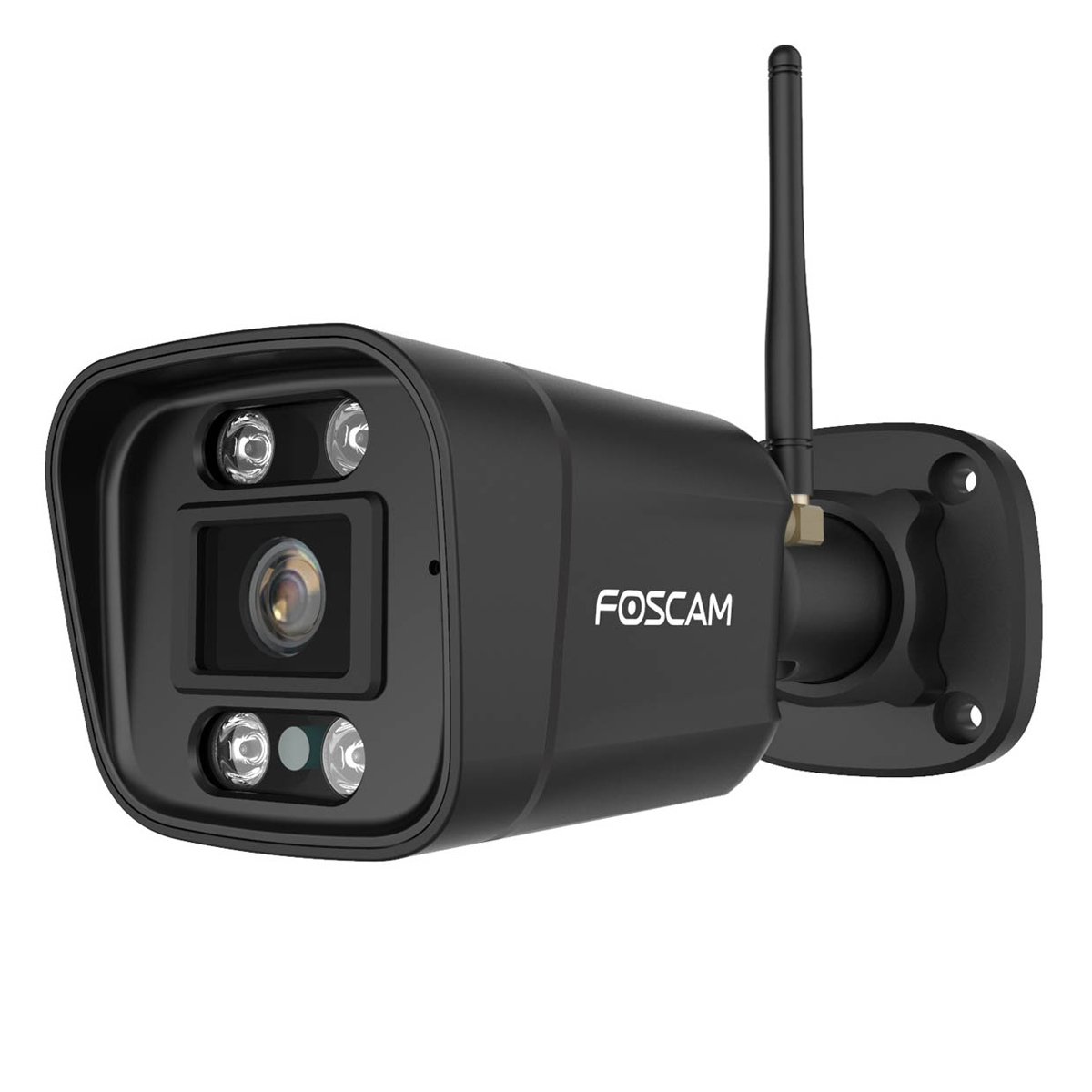 Foscam V5P WLAN Überwachungskamera Schwarz 5MP (3072x1728), Dual-Band WLAN, Integrierter Scheinwerfer und Sirene von FOSCAM