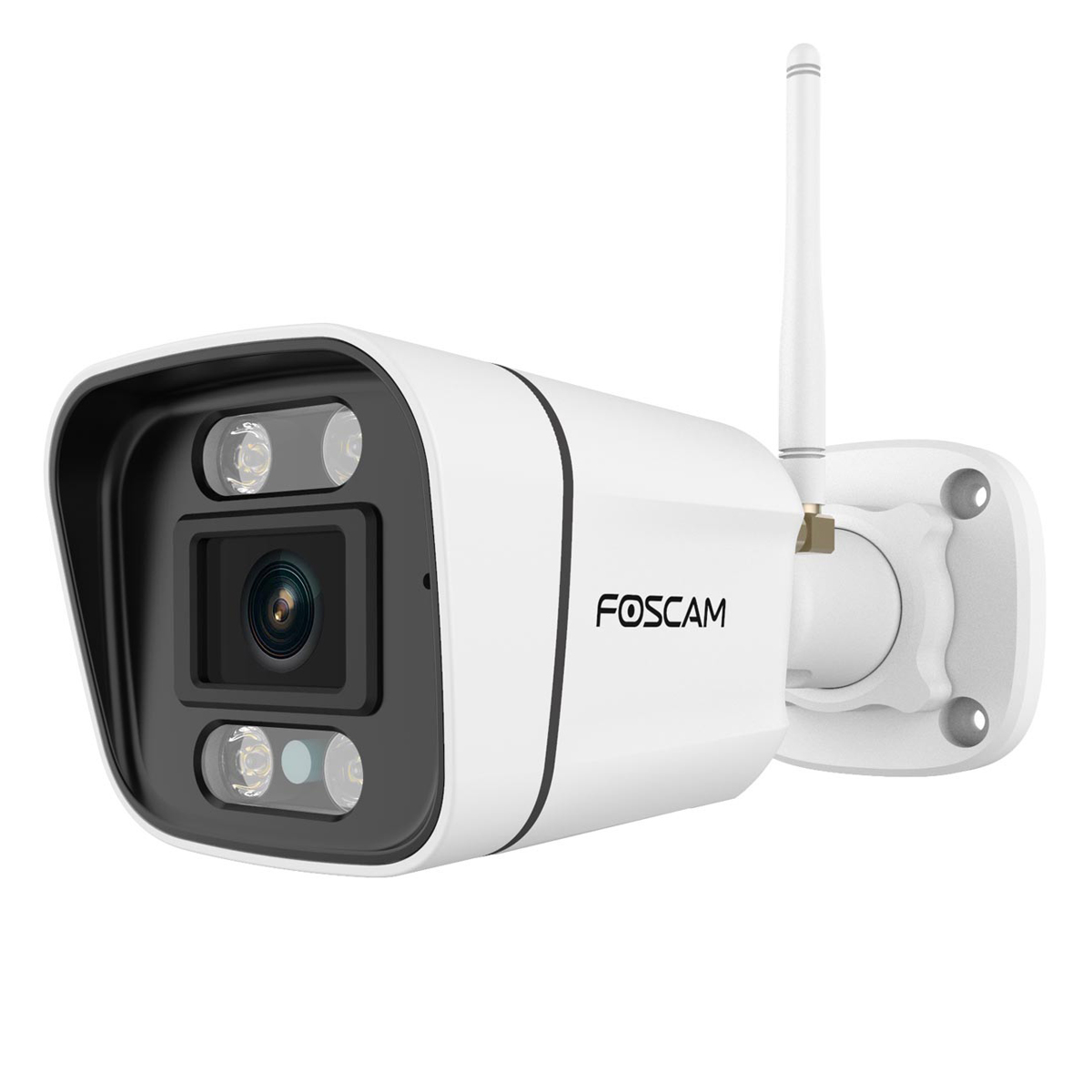 Foscam V5P WLAN Überwachungskamera Weiß 5MP (3072x1728), Dual-Band WLAN, Integrierter Scheinwerfer und Sirene von FOSCAM