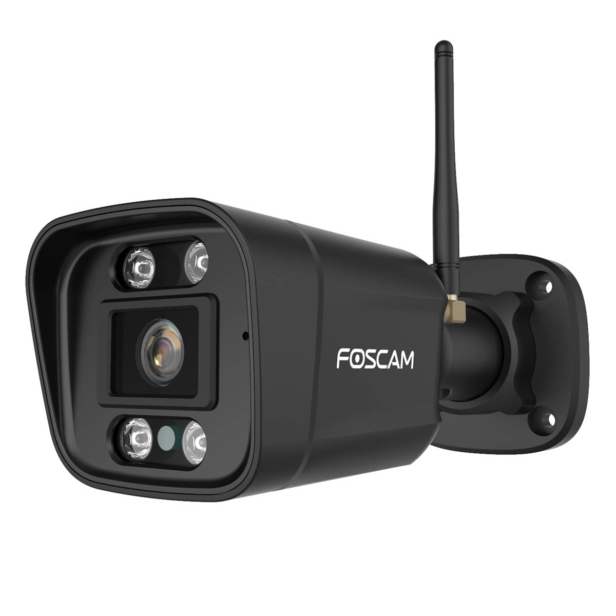 Foscam V8P WLAN Überwachungskamera Schwarz 8MP (3840x2160), Dualband-WLAN, Integrierter Scheinwerfer und Alarmsirene von FOSCAM