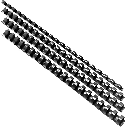 FOSHISY Plastikbinderücken in verschiedenen Größen, 21 Ringe, A4, 6 mm + 8 mm + 10 mm + 12 mm, 50 Stück, Schwarz FOSHISY Plastikbinderücken in verschiedenen Größen, 21 Ringe, A4, 6 mm + 8 mm + 10 mm + 12 mm, 50 Stück, Schwarz von FOSHISY