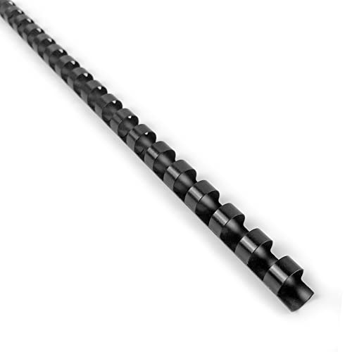 FOSHISY Plastikbinderücken mit 21 Ringen, A4, 12 mm, 90 Blatt Kapazität, Schwarz, 100 Stück FOSHISY Plastikbinderücken mit 21 Ringen, A4, 12 mm, 90 Blatt Kapazität, Schwarz, 100 Stück von FOSHISY
