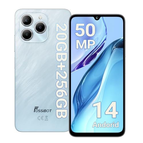 FOSSiBOT S2 Smartphone 2025 – Handy Ohne Vertrag​, 6,72" FHD+ Display, 20GB RAM, 256GB Speicher/1TB, 50MP+16MP Kameras, 5000mAh Akku, Android 14, 4G Dual-SIM, Face ID, NFC, GPS, OTG von FOSSiBOT