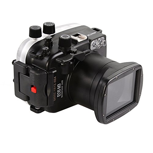 FOTGA 40M / 130ft Wasserdichtes Gehäuse Tauch Harte Fall Abdeckung für Canon EOS M3 mit 18-55mm Objektiv von FOTGA