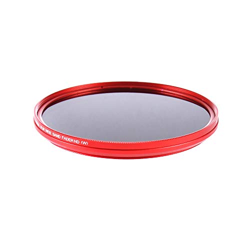 FOTGA 43mm Ultra Slim Fader ND-Objektiv-Filter Einstellbare Neutraldichtefilter Variable ND2 zu ND400 Neutral Density Filter Graufilter - Rot von FOTGA